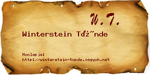 Winterstein Tünde névjegykártya