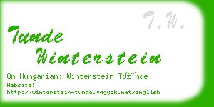 tunde winterstein business card